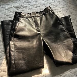 Black Aritzia Babaton Command Vegan Leather Pants
